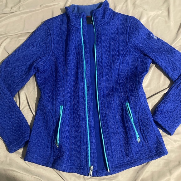 Spyder Blue Womens Zip Up Sweater - Picture 3 of 6